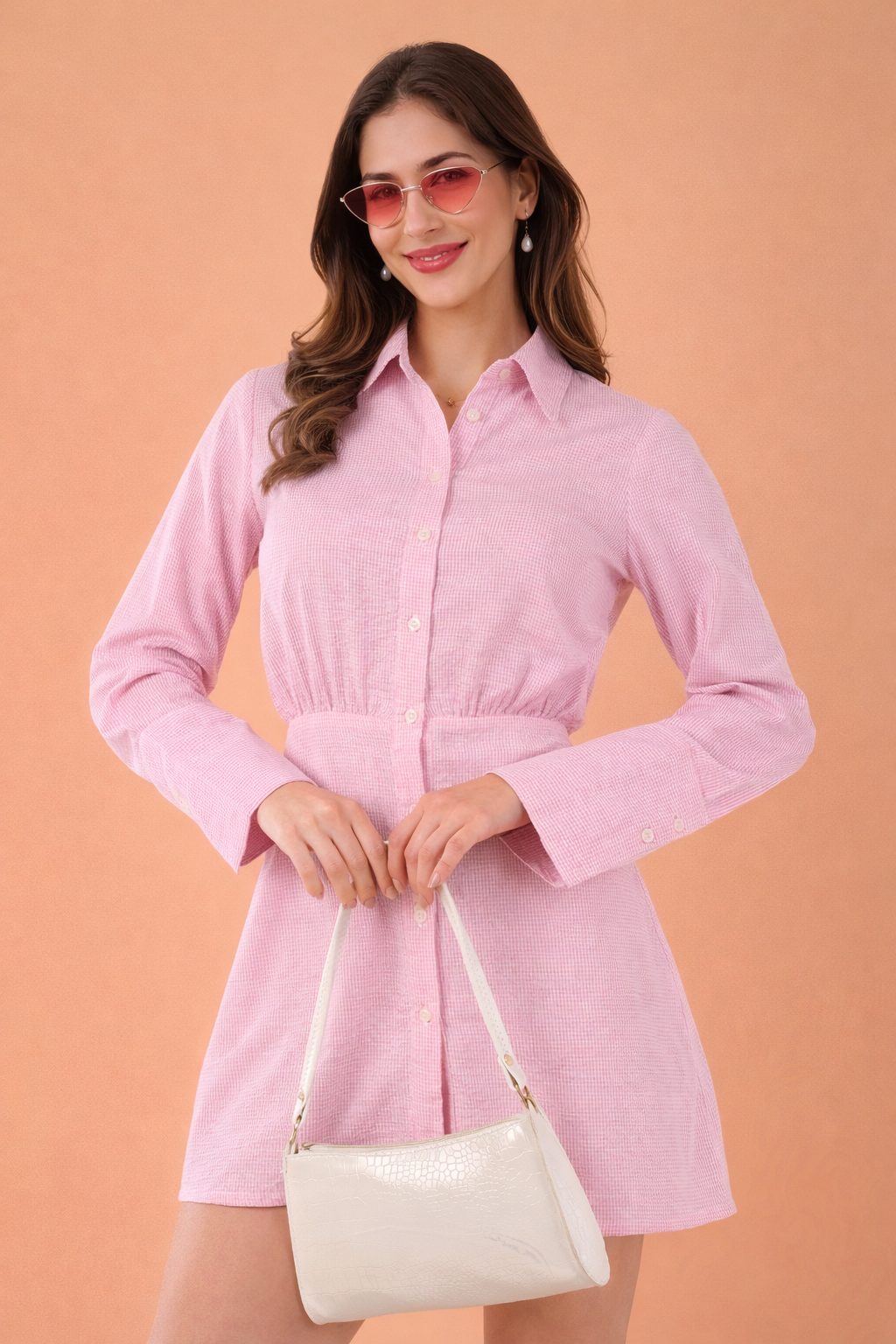 ORA Full sleeve shirt in Gingham