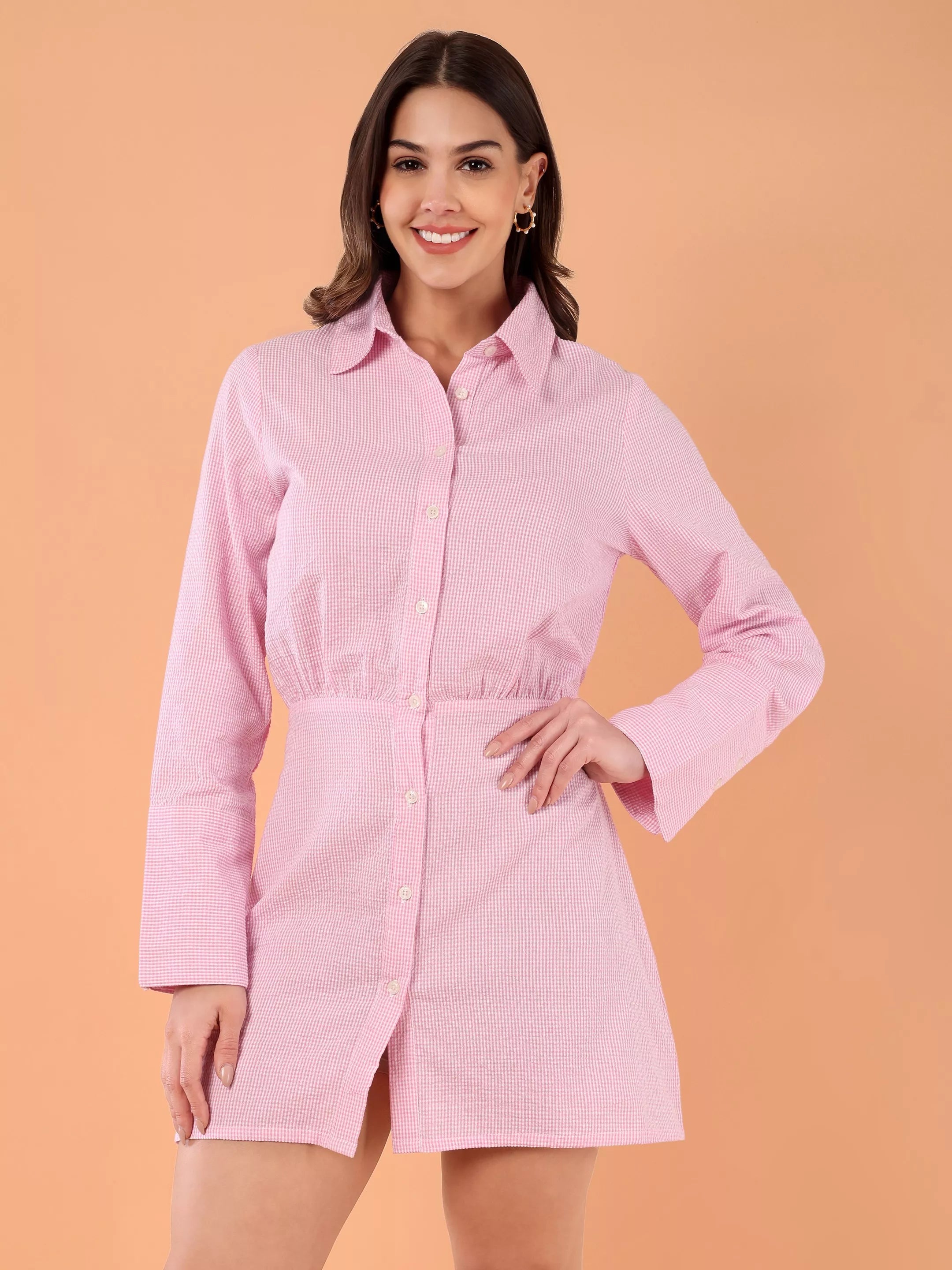 ORA Full sleeve shirt in Gingham