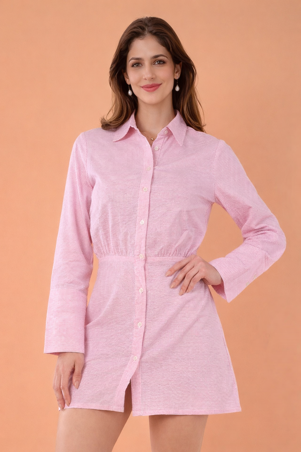 ORA Full sleeve shirt in Gingham