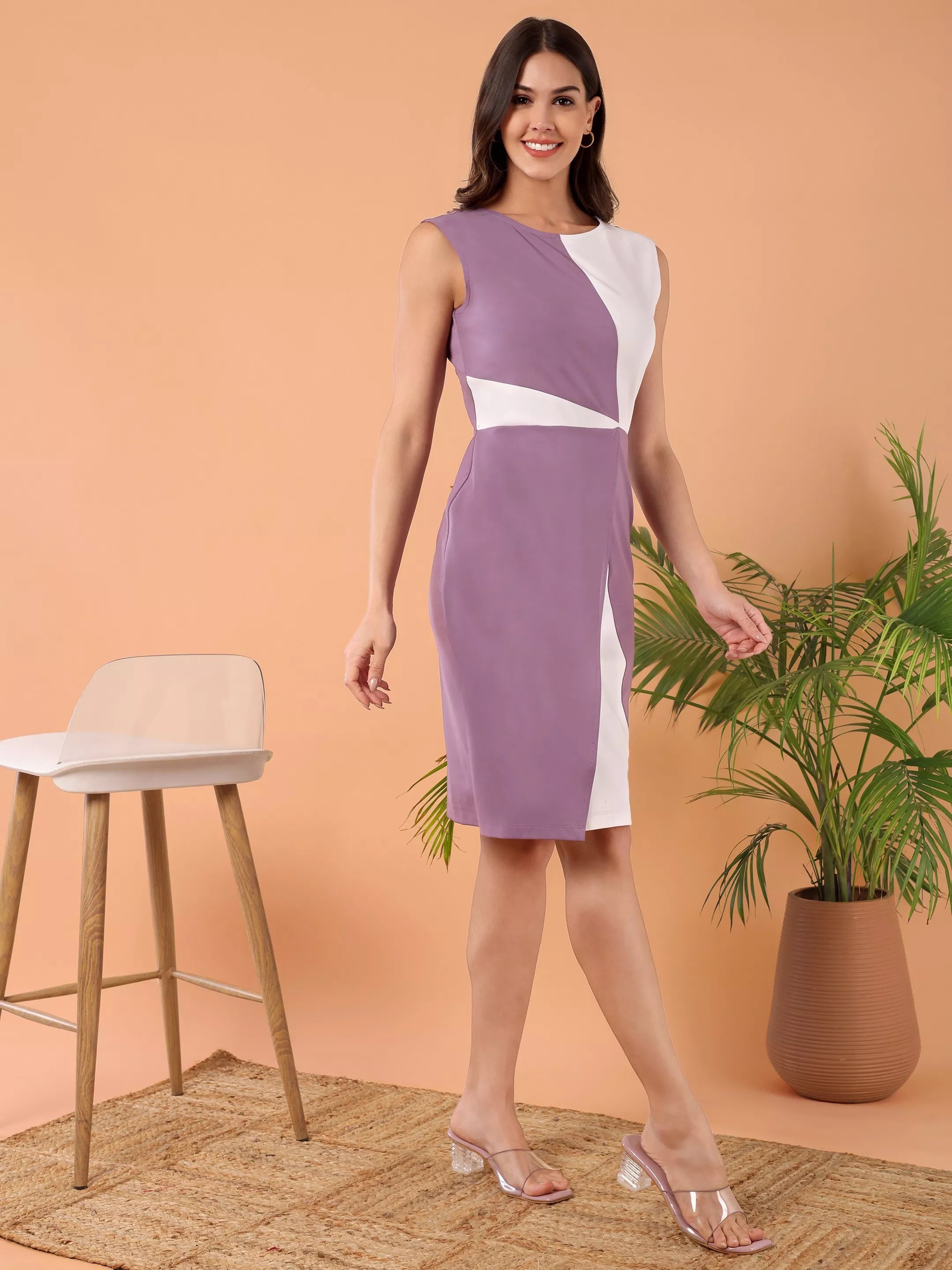 ELIRA Sleeveless Bodycon Jumble Dress