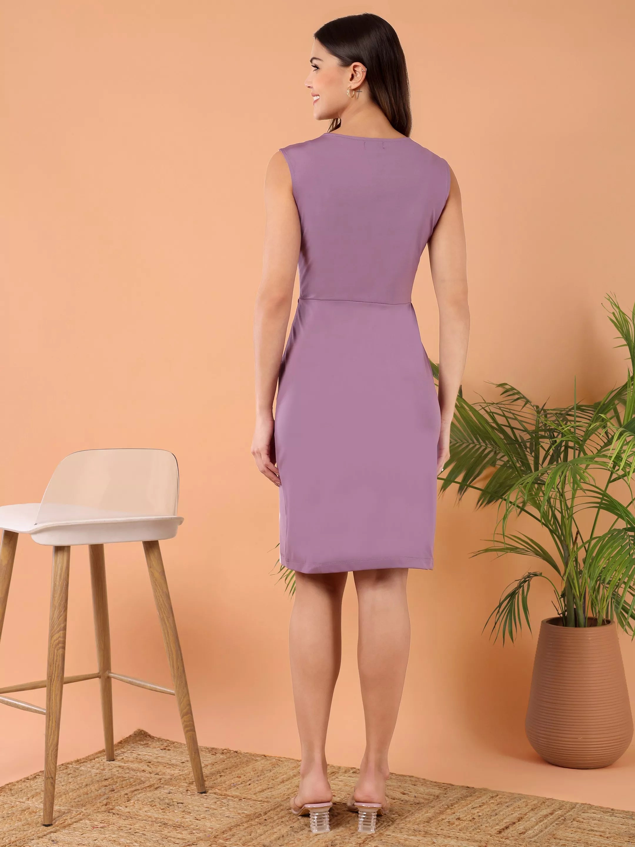 ELIRA Sleeveless Bodycon Jumble Dress