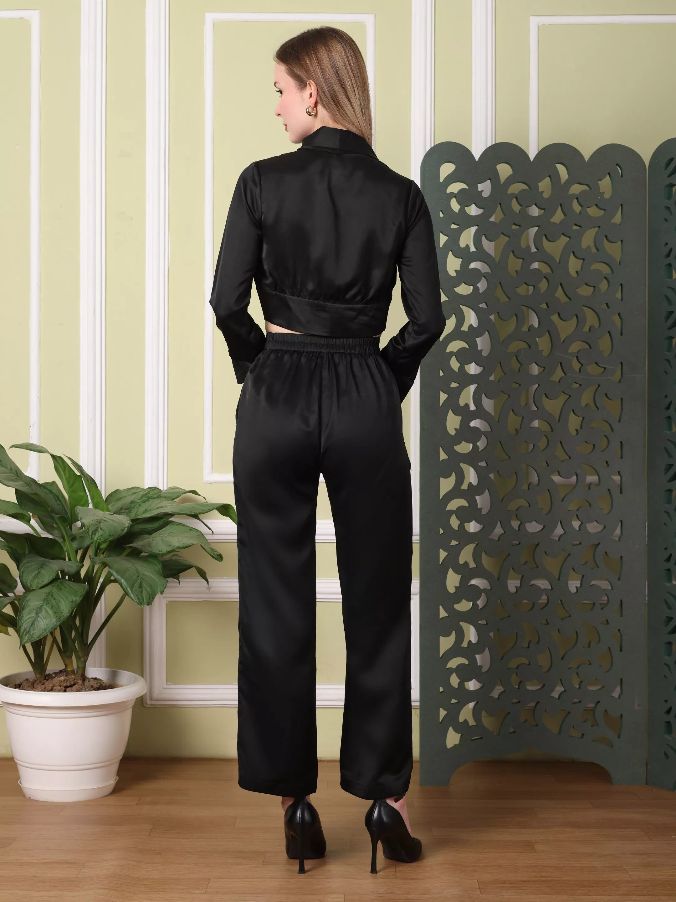 SANORA Crop Blazer Co-ord set