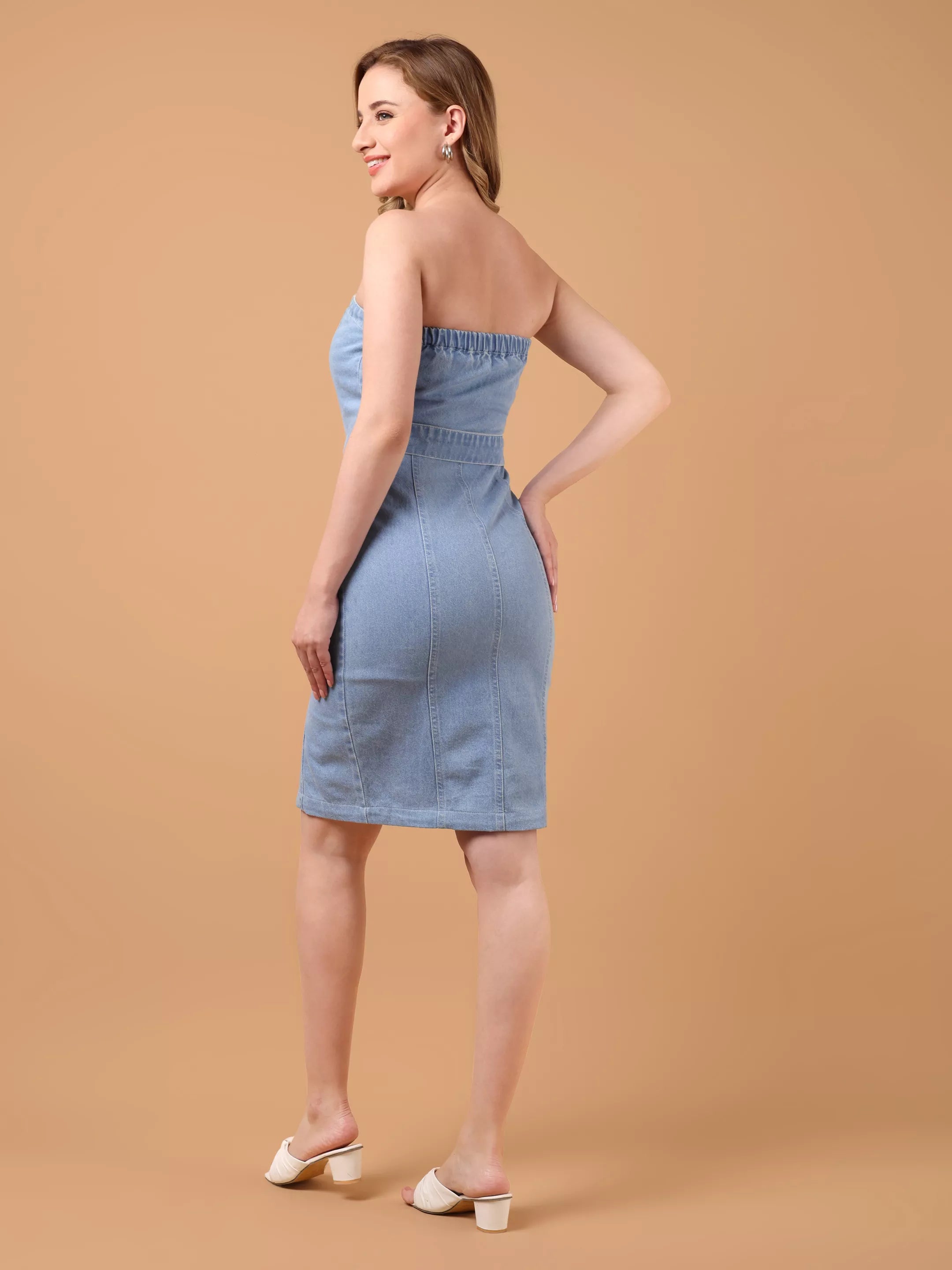 MYRAH Denim Tube Dress