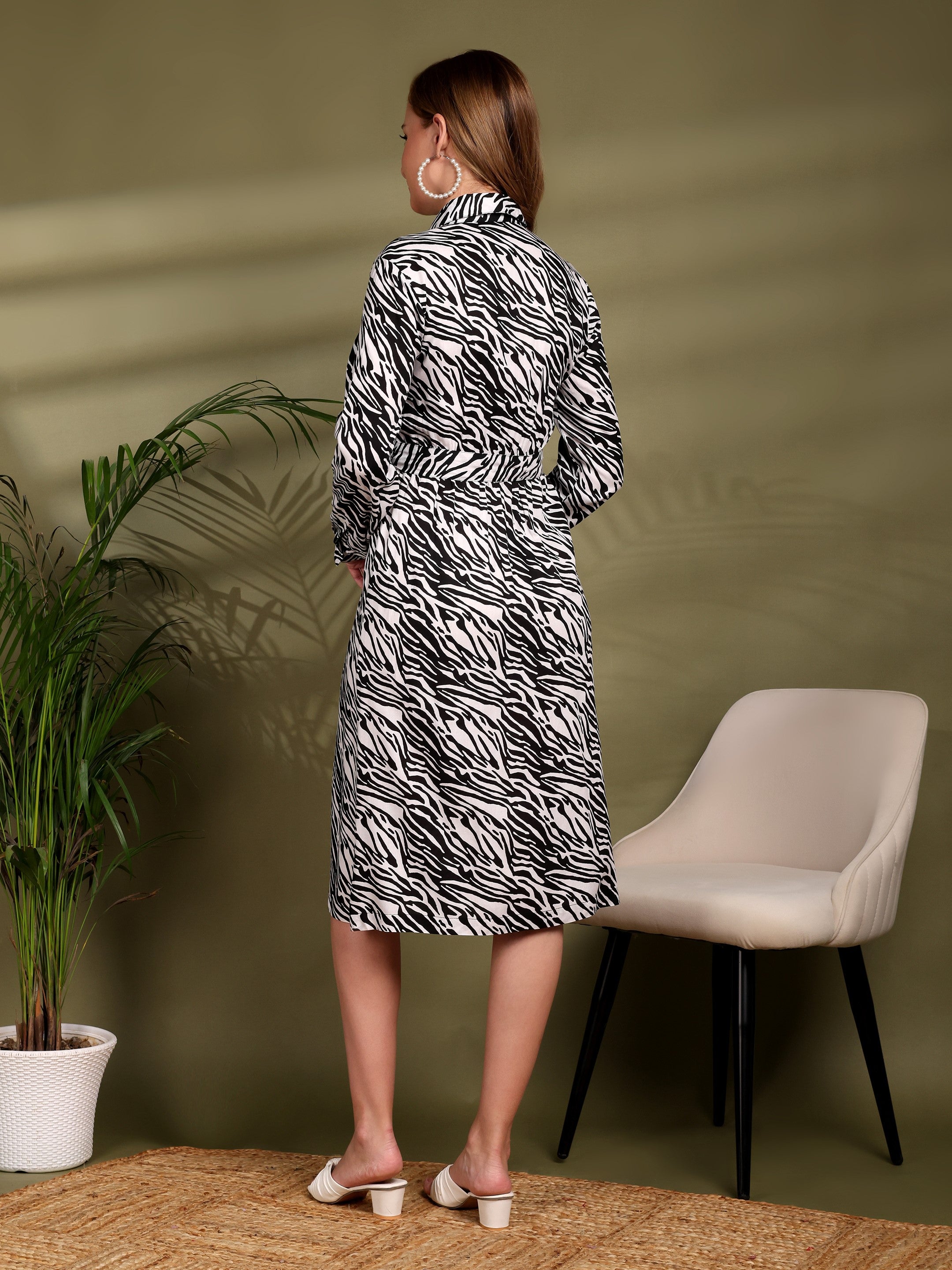 FABURA Zebra Print Midi