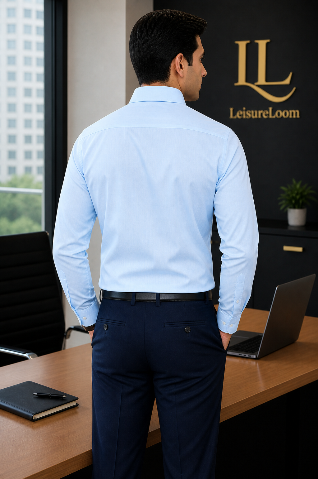 LL-073 Premium Sky Blue formal shirt