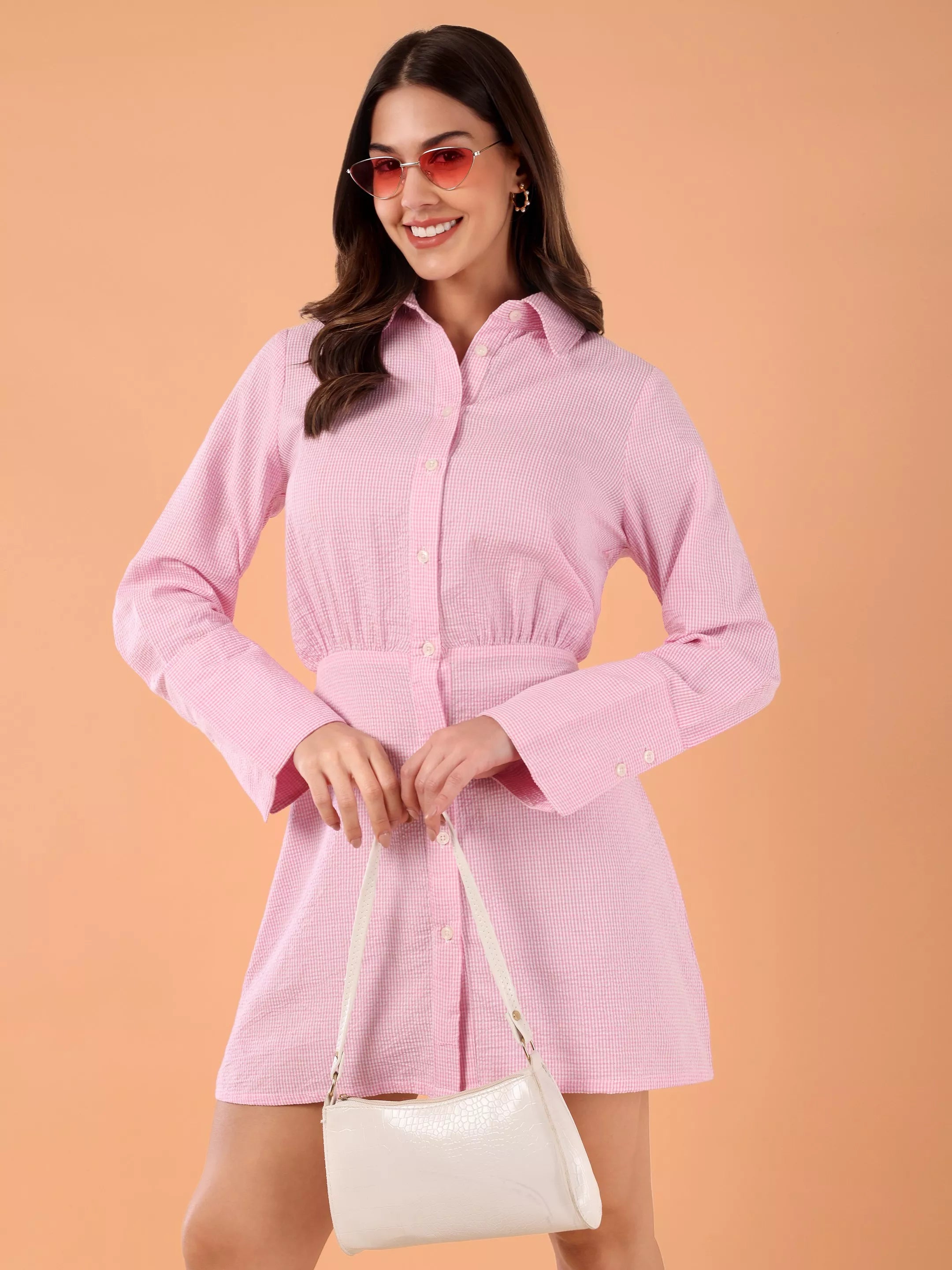 ORA Full sleeve shirt in Gingham